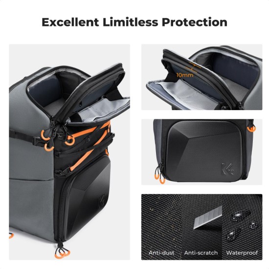 K&F Concept 25L Camera Backpack Star Wander03 (Black)-  KF13.180